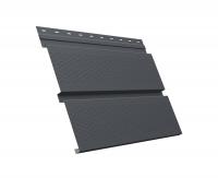 Металлический софит Квадро брус с перфорацией 0,5 GreenCoat Pural BT, matt с пленкой RR 23 темно-серый (RAL 7024 мокрый асфальт)