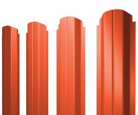 Штакетник П-образный А фигурный 0,45 PE RAL 2004 оранжевый