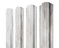Штакетник Прямоугольный фигурный 0,45 Print Elite Snow Wood TwinColor