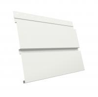 Металлический софит Квадро брус без перфорации 0,5 Satin с пленкой RAL 9003 сигнальный белый