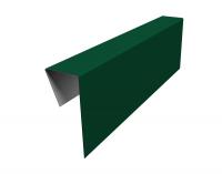 Планка приемная оконная фибросайдинга 0,5 Satin с пленкой RAL 6005 зеленый мох (3м)