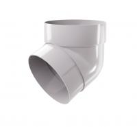 Колено трубы 67 град. ПВХ Grand Line белое (RAL 9003)