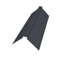 Планка конька плоского 175х50х175 0,45 Drap ST RAL 7024 мокрый асфальт (2,5м)