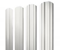 Штакетник Twin фигурный 0,45 PE-Double RAL 9003 сигнальный белый