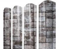 Штакетник Круглый фигурный 0,45 Print Elite Fine Stone TwinColor