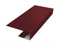 J-Профиль 18мм 0,5 Satin с пленкой RAL 3005 красное вино (2,5м)