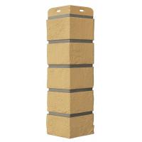 Угол Grand Line Состаренный кирпич Премиум горчичный (шов RAL 7006)