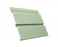 Металлический софит Квадро брус с перфорацией 0,45 PE с пленкой RAL 6019 бело-зеленый