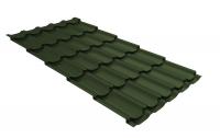 Металлочерепица квинта плюс 0,5 GreenCoat Pural BT, matt RR 11 темно-зеленый (RAL 6020 хромовая зелень)