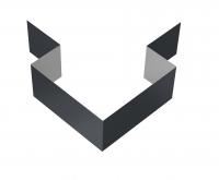 Угол внешний симметричный фибросайдинга 0,5 Satin с пленкой RAL 7024 мокрый асфальт (2м)