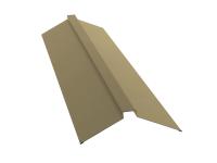 Планка конька плоского 115х30х115 0,45 PE с пленкой RAL 1014 слоновая кость (2м)