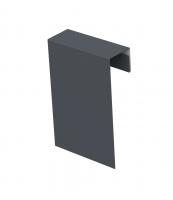 Соединительный профиль фибросайдинга 0,5 Satin с пленкой RAL 7024 мокрый асфальт (2м)