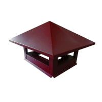 Дымник на трубу 520х390мм 0,45 PE с пленкой RAL 3005 красное вино