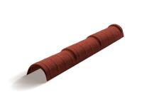 Конек полукруглый тройной Mtile красный