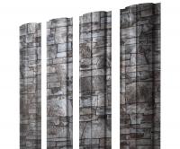 Штакетник Полукруглый Slim 0,45 Print Elite Fine Stone TwinColor