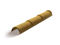 Конек полукруглый тройной Mtile охра