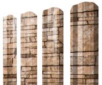 Штакетник М-образный А фигурный 0,45 Print Elite Sand Stone TwinColor