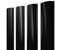 Штакетник Полукруглый Slim 0,5 Quarzit lite RAL 9005 черный