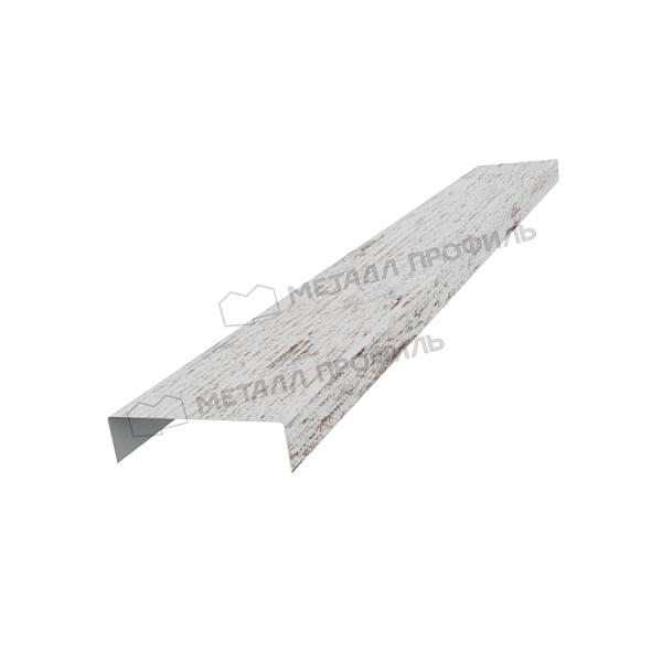 Планка декоративная на столб 60мм 17х62 х 2000 (ECOSTEEL_MA-01-Беленый Дуб-0.5)