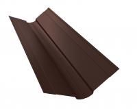 Планка ендовы верхней фигурной 100x100 0,4 PE RAL 8017 шоколад (2,5м)