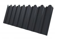 Профнастил С20В фигурный 0,45 Drap TX RAL 7024 мокрый асфальт