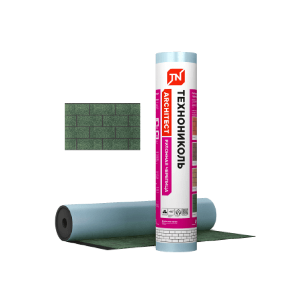 Рулонная черепица ТехноНИКОЛЬ Кирпичная кладка зеленый