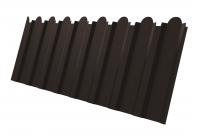Профнастил С20В фигурный 0,45 Drap RR 32 темно-коричневый