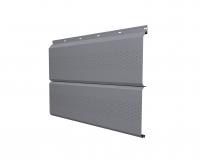 Софит ЭкоБрус с перфорацией 0,345 Grand Line 0,45 Drap с пленкой RAL 7004 сигнальный серый