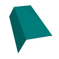 Планка карнизная 120х80 0,45 PE с пленкой RAL 5021 водная синь (2,5м)