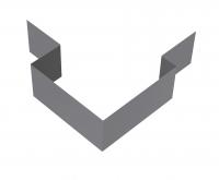 Угол внешний асимметричный фибросайдинга 0,5 Satin с пленкой RAL 7004 сигнальный серый (3м)