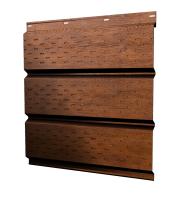 Софит металлический полная перфорация 0,45 Print Premium с пленкой Golden Wood Fresh