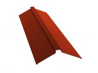 Планка конька плоского 150х40х150 0,45 PE с пленкой RAL 2004 оранжевый (2м)