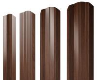 Штакетник М-образный А фигурный 0,45 Print Elite Choco Wood TwinColor