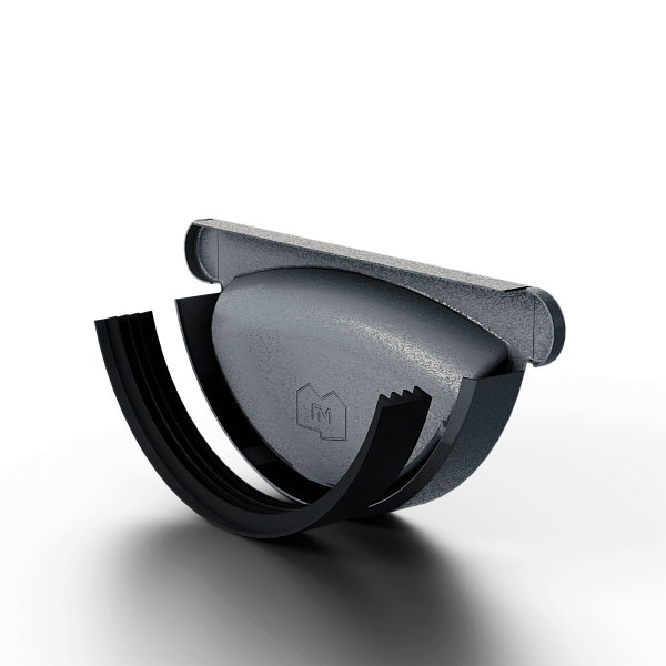 Заглушка желоба D125 Foramina Freeze (FRZ_D-01-Grey\Grey-0.6)