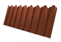 Профнастил С20В фигурный 0,45 PE с пленкой RAL 8004 терракота