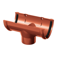 Воронка желоба ТЕХНОНИКОЛЬ ПВХ 125/82, красный