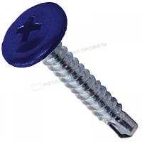 Саморез 4,2х16 RAL 5002 (ультрамарин) с прессшайбой со сверлом