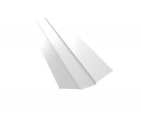Планка ендовы верхней 95х80х95 0,45 PE с пленкой RAL 9003 сигнальный белый (2м)