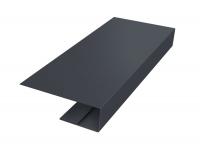 J-Профиль 18мм 0,5 Atlas X с пленкой RAL 7024 мокрый асфальт (2,5м)