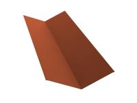 Планка ендовы верхней 145х145 0,45 PE с пленкой RAL 8004 терракота (2,5м)