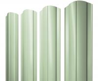 Штакетник Круглый фигурный 0,45 PE RAL 6019 бело-зеленый