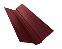 Планка ендовы верхней фигурной 100x100 0,45 Drap RAL 3005 красное вино (2м)