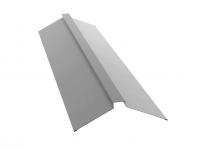 Планка конька плоского 150х40х150 0,5 Satin с пленкой RAL 9003 сигнальный белый (3м)