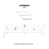 Сайдинг Lбрус-15х240 (ECOSTEEL_T-12-Дуб-0.45)