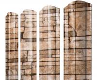 Штакетник Круглый фигурный 0,45 Print Elite Sand Stone TwinColor