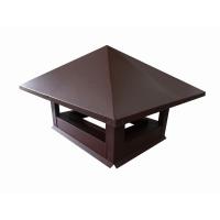 Дымник на трубу 520х390мм 0,5 Quarzit lite с пленкой RAL 8017 шоколад