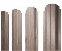 Штакетник П-образный А фигурный 0,45 Print Elite White Wood TwinColor