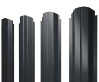 Штакетник П-образный А фигурный 0,45 Drap TX RAL 7016 антрацитово-серый