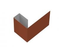 Финишный профиль фибросайдинга 0,5 Satin с пленкой RAL 8004 терракота (3м)