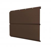 Софит ЭкоБрус new c перфорацией 0,45 PE RAL 8017 шоколад